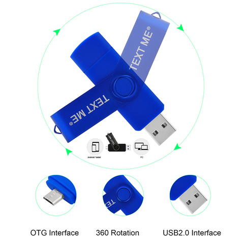 Texto usb OTG flash 3 IN1OTG tipo-c pendrive USB2.0 1 gb 2gb 4gb 8gb 16gb 32gb 64gb 128gb computadora teléfono Android ► Foto 1/6