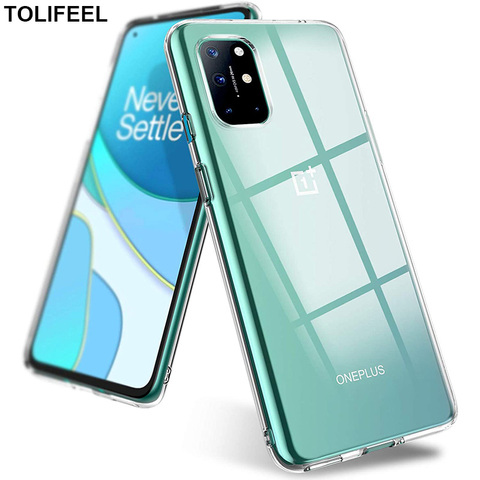 Funda de silicona para Oneplus 8T, parachoques transparente de TPU, funda blanda para One Plus 8T 1 + 8T, funda trasera del teléfono transparente ► Foto 1/6