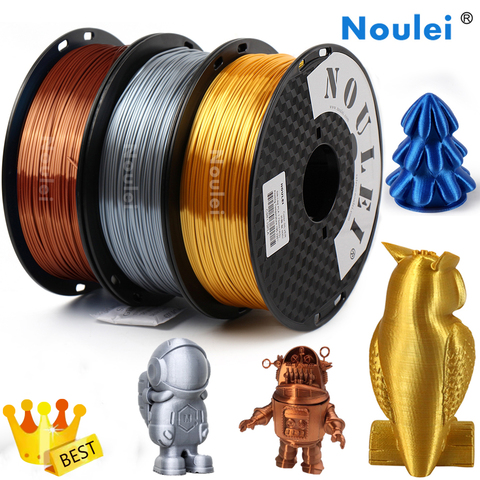 Noulei brillante filamento PLA Silky 3D materiales de impresión 1,75mm 1KG filamento de impresión de Metal como sensación suministros de fábrica ► Foto 1/6