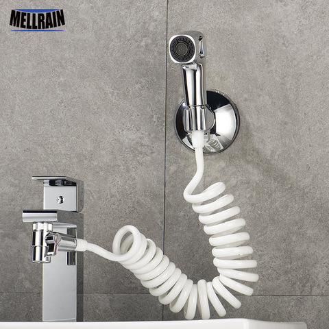 Grifo de lavabo con cabezal de ducha externo, Kit de pulverizador de bidé caliente Accesorios de adaptador para grifo de baño y cocina, accesorios para ducha cromada DIY ► Foto 1/6