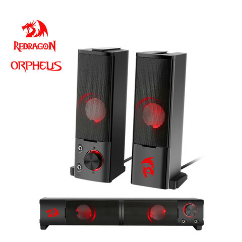 Redragon-altavoces estéreo surround para videojuegos, barra de sonido de columna para ordenador y PC, Orpheus GS550 aux 3,5mm ► Foto 1/6