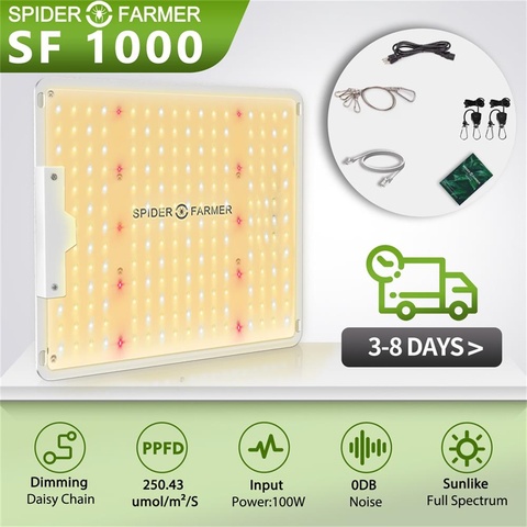 Spider Farmer-Luz Led de espectro completo SF 1000W, lámpara de cultivo para plantas y flores vegetales, Samsungled LM301B Meanwell ► Foto 1/6