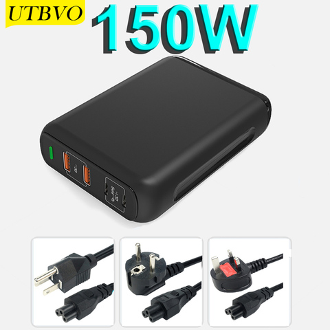 UTBVO GaN 150W Multi-Puerto de adaptador de alimentación de PD100W/65W/45W/18W QC4.0/PPC cargador para USB-C portátiles MacBook Pro iPhone 11 12 Xiaomi ► Foto 1/6
