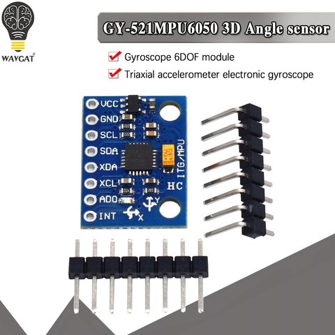 WAVGAT-Módulo MPU6050 de GY-521, sensores de giroscopio analógico de 3 ejes + módulo de acelerómetro de 3 ejes. Somos el fabricante ► Foto 1/6