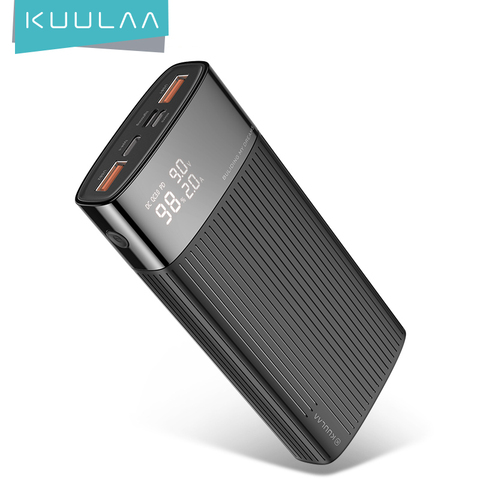 KUULAA poverbank 20000mah carga rápida 3,0 cargador portátil de carga rápida banco de potencia para redmi note 9 8 pro 9s iphone 11 X XR ► Foto 1/6