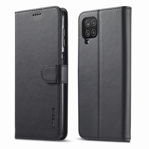 Funda con tapa para Samsung Galaxy A12, carcasa magnética de cuero de lujo para teléfono Samsung A12 A 12 ► Foto 1/6