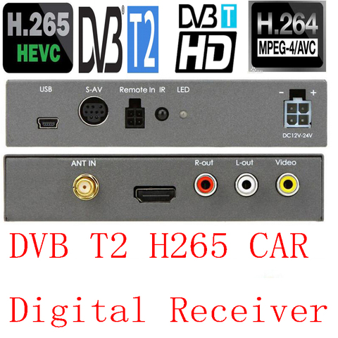 Receptor de Tv Digital HD 1080P para coche, sintonizador de Tv DVB T2 compatible con H265/Hevc, 10 bits, Dolby AC3, con antena única, caja móvil, nuevo ► Foto 1/6