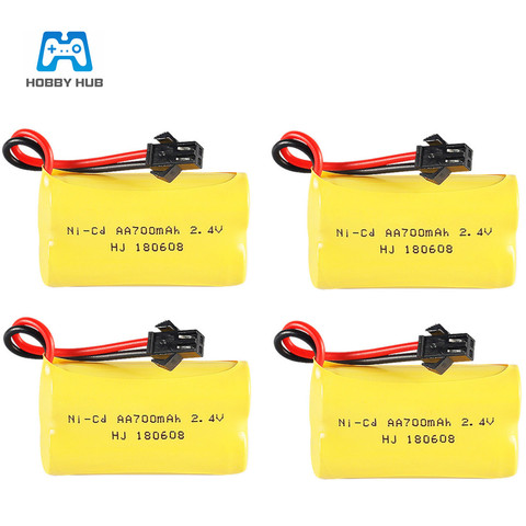 2,4 V 700 mAh NI-CD pack de batería recargable AA de 2,4 v 700 mah batería recargable para juguetes de Control remoto juguetes eléctricos ► Foto 1/3