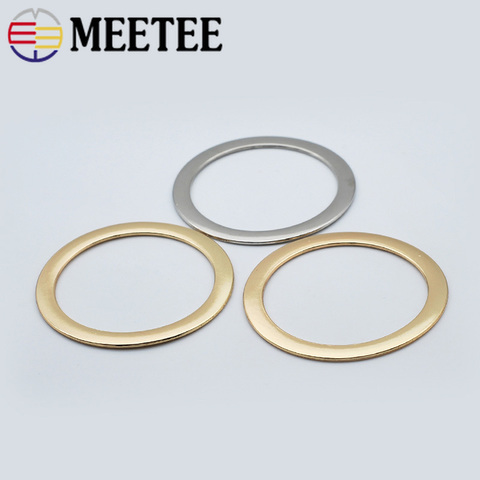 Anillo de Metal plano de 50mm para mujer, hebillas de manija para bolso, correa para bolso, cierre decorativo para ropa, accesorios de Hardware DIY, 2/4 Uds. ► Foto 1/6