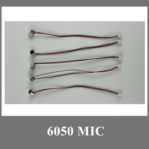 5 uds 6050 cápsula MIC condensador Electret micrófono con cable de 100mm y 1,25mm interfaz para Módulo de cámara IP Junta ► Foto 1/5