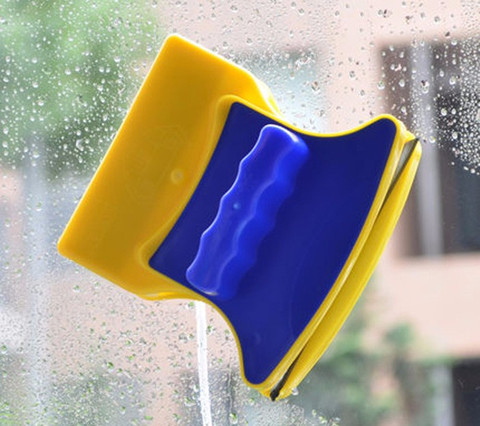 Limpiador de ventana magnética limpiaparabrisas con dos lados, almohadilla de cepillo de limpieza, raspador ► Foto 1/1
