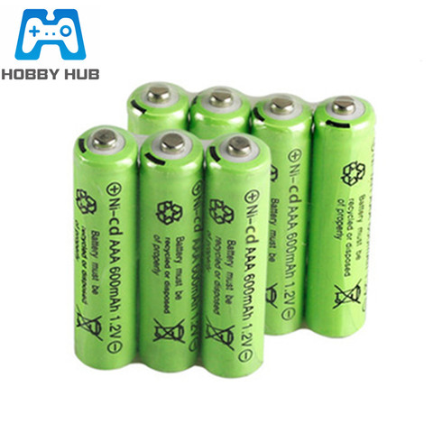 Batería recargable nicd de 1,2 v, 600 mah, NI-CD, AAA, 600 mAh, para juguete eléctrico, coche teledirigido ► Foto 1/1