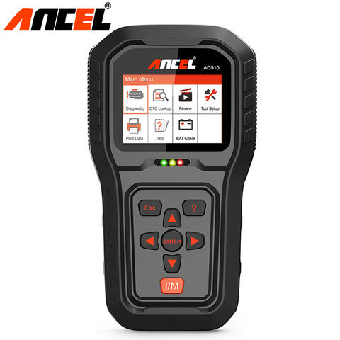 Ancel, AD510 Pro OBD2 ODB escáner coche herramienta de diagnóstico de la función completa escáner automotriz escáner automático de coche OBD motor lector de código ► Foto 1/6