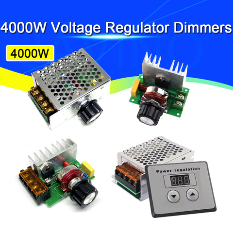 Regulador de voltaje electrónico de alta Voltaje de potencia, regulador de velocidad SCR de 4000W y 220V, termostato HR ► Foto 1/6