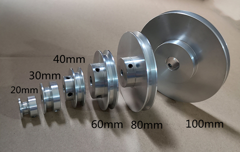 Polea de ranura única de aleación de aluminio, polea de Motor de husillo, rueda de transmisión modelo ► Foto 1/6