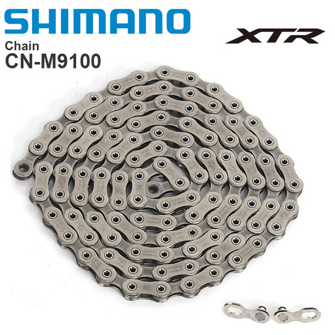 SHIMANO-cadena XTR M9100 Original, 12 velocidades, MTB, Cadena de bicicleta de montaña, M9100, 116/126L, con enlace rápido ► Foto 1/2