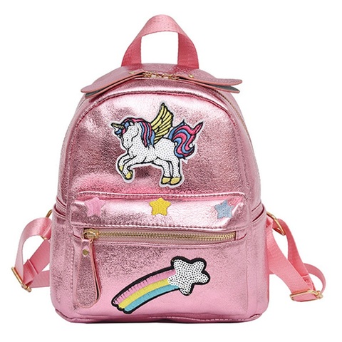 Mochila holográfica de unicornio para chica y mujer, morral escolar de dibujos animados, con lentejuelas con efecto láser, para adolescentes ► Foto 1/6