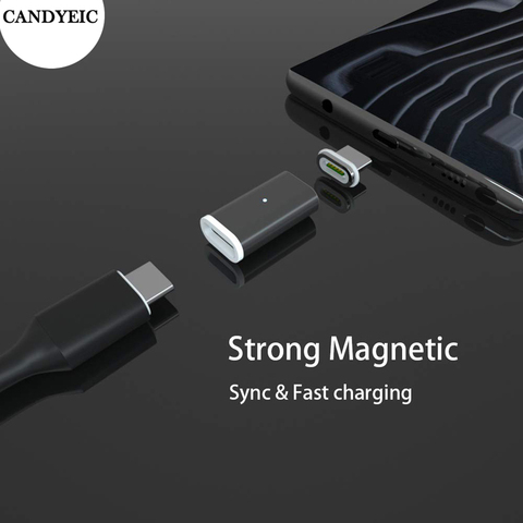 CANDYEIC-adaptador magnético Micro USB C para Samsung, Huawei, Cable USB, cargador magnético para iPhone, Redmi, LG, Moto, Xiaomi ► Foto 1/6