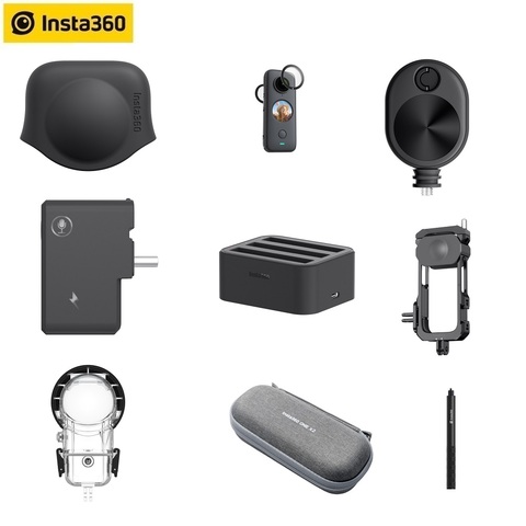 Insta360 ONE X2 tapa de lente/protector de lente/cargador/Adaptador de micrófono/funda de buceo/funda de transporte accesorios originales para One X 2 ► Foto 1/6