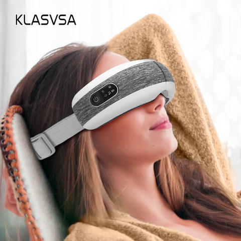 KLASVSA-masajeador de ojos inteligente, masajeador de compresión de aire caliente para ojeras, masaje relajante ► Foto 1/6