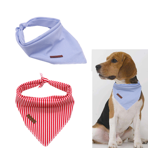 Bandana con diseño de patas del perro para mascotas, Bandana de estilo único, Collar de Bandage para perros, rayas azules y rojas ► Foto 1/1