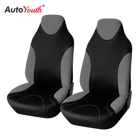 AUTOYOUTH estilo deportivo Espalda alta cubo para coche cubierta de asiento 2 uds se adapta a la mayoría de los accesorios de Interior de coche asiento de 5 colores ► Foto 1/6