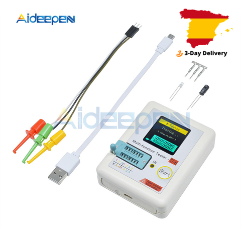 T7 TC-T7-H probador de Transistor diodo triodo capacitancia medidor LCR ESR NPN PNP MOSFET IR multifunción probador Digital ► Foto 1/6