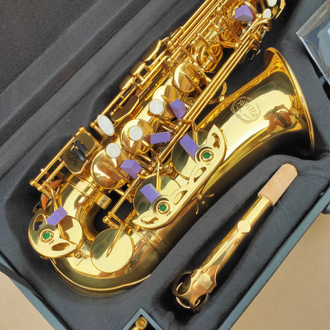 Saxofón de latón con funda, instrumento Musical de saxofón Alto Eb Tune, laca dorada, JAS-669 de Júpiter, novedad, envío gratis ► Foto 1/6