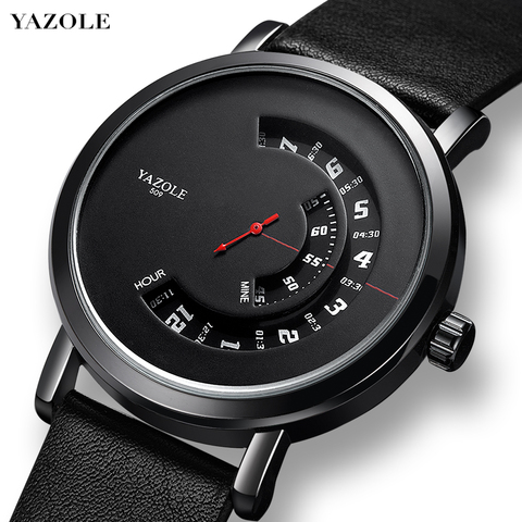 YAZOLE diseño hueco relojes para hombre reloj de cuarzo impermeable superior de lujo para hombre reloj de moda creativo reloj único para hombre reloj Masculino ► Foto 1/6