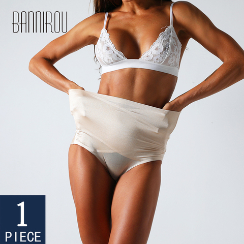 BANNIROU-ropa interior adelgazante para mujer, bragas moldeadoras de cintura alta sin costuras, moldeador de cuerpo transpirable, moldeadores de barriga, M-XXL, 1 Uds. ► Foto 1/6