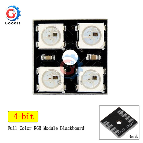 Panel de luz LED para Arduino, matriz a todo Color WS2812B, 2x2, 4 bits, 5050 RGB, 2x2 lámparas ► Foto 1/6