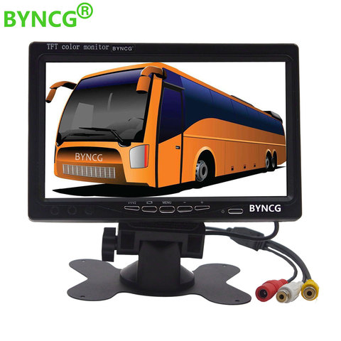 BYNCG 7 ''Color TFT LCD Monitor de visión trasera de coche pantalla retrovisor para vehículo cámara de respaldo sistema de asistencia de aparcamiento ► Foto 1/6