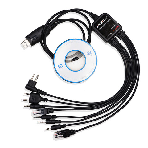 8 en 1 Multi-Funciones Cable de programación USB con CD $TERM impacto Baofeng Walkie Talkie UV5R UV82 para TYT Kenwood Motorola Yaesu HYT Radio ► Foto 1/6