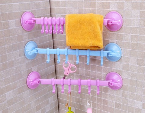 Colgador de pared con ventosa ajustable, soporte de almacenamiento para cocina, baño, Organizador ► Foto 1/4