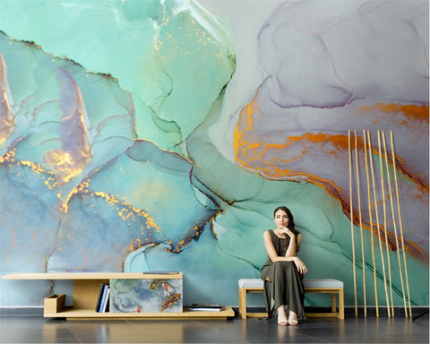 Beibehang nórdico personalizado pintado a mano de la pintura al óleo abstracta de fondo de la TV sofá papel de parede papeles tapiz decoración del hogar ► Foto 1/6