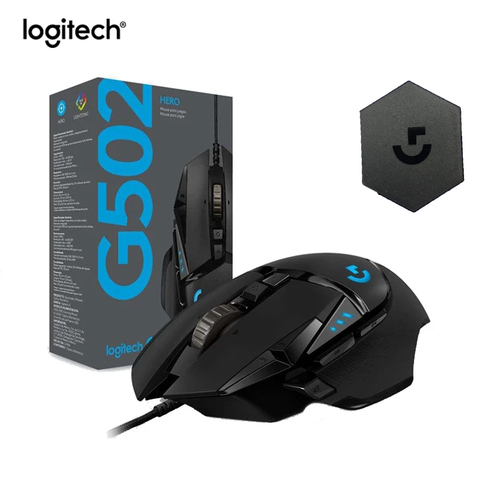 Logitech-ratón mecánico G502HERO/G102 para videojuegos, con cable RGB, contrapeso competitivo ► Foto 1/6