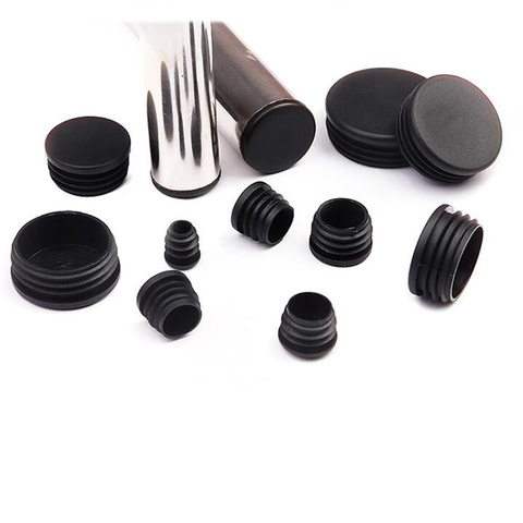 Cubierta de goma antideslizante para pies de mesa, tubo redondo para  protección de Silla, PVC negro