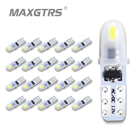 20 piezas-bombillas LED superbrillantes T5 74 W1.2W W3W lámpara de medidor de advertencia de coche, para salpicadero, conjunto de luces ► Foto 1/6