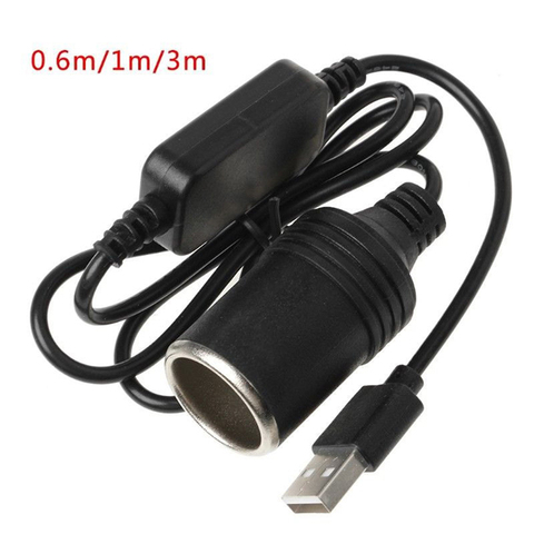 Adaptador convertidor con cable de alimentación hembra, gran oferta, controlador de cables, puerto USB a 12V, encendedor de cigarrillos para coche ► Foto 1/6