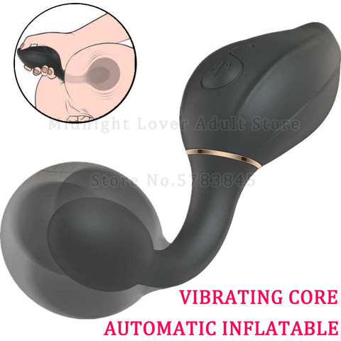 Vibrador masajeador de próstata para hombre y mujer juguete sexual Anal inflable automático eléctrico con enchufe de culo enorme, juguetes sexuales para hombres y mujeres ► Foto 1/6
