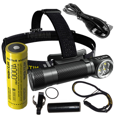 Nitecore-linterna LED recargable para Camping y viaje, linterna de cabeza de 2700 LMs HC35 4 x CREE XP-G3 S3 + batería de 4000mAh, envío gratis ► Foto 1/6