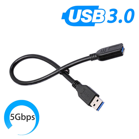 Cable de extensión de macho A hembra universal USB 3,0, Cable de sincronización de datos extensor M/F para ratón de ordenador y PC, 0,3/0,6/1,0 M personalizado ► Foto 1/3