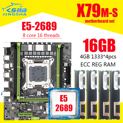 X79 M-S G Placa base con LGA2011 Combos Xeon E5 2689 CPU 4x4GB Uds = 16GB de memoria DDR3 RAM radiador 1333Mhz PC3 10600 ► Foto 1/6