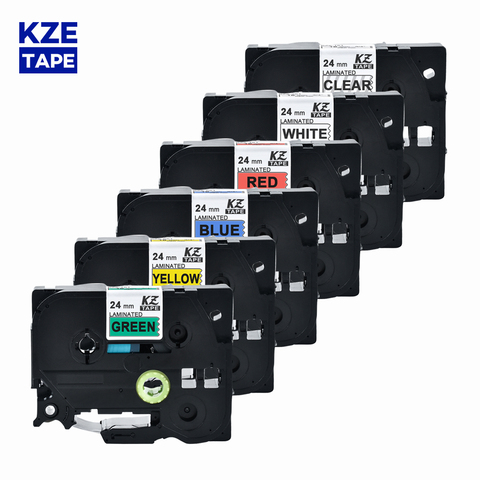 24mm Multicolor cinta para etiquetas laminada etiqueta cinta tze cinta para Hermano p-touch impresoras como Tze-251 tze-251 tze 251 tze251 tz251 ► Foto 1/6