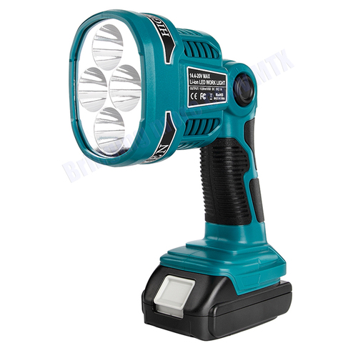 Batería de iones de litio para Makita, 14,4 V, 18V, 20V, lámpara con luz de trabajo LED de 12W con puerto USB, iluminación de emergencia para exteriores, caja fuerte portátil ► Foto 1/6