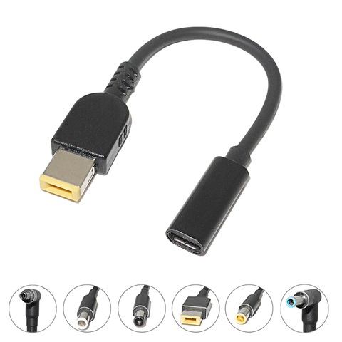 Adaptador de corriente para portátil, convertidor de conector USB tipo C hembra a Univesal para Lenovo, Asus, Dell, Hp, Notebook, Cable de carga DC ► Foto 1/6