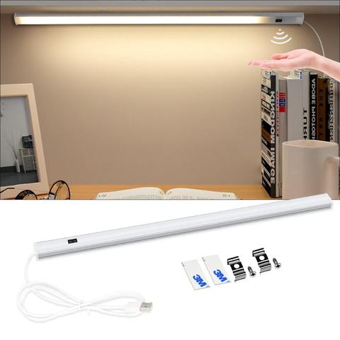 Lámpara de armario ligero LED con USB de 5V, Interruptor de Sensor de barrido manual, luz de escritorio, Color cambiable para iluminación de armario, cocina y baño ► Foto 1/6