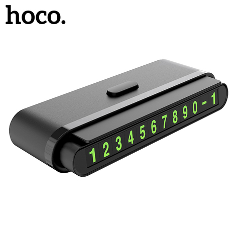 HOCO-Tarjeta oculta para estacionamiento temporal de coche, placa de tarjetas de número de teléfono, número de teléfono, parada de estacionamiento, accesorios para automóviles, estilo de coche ► Foto 1/6