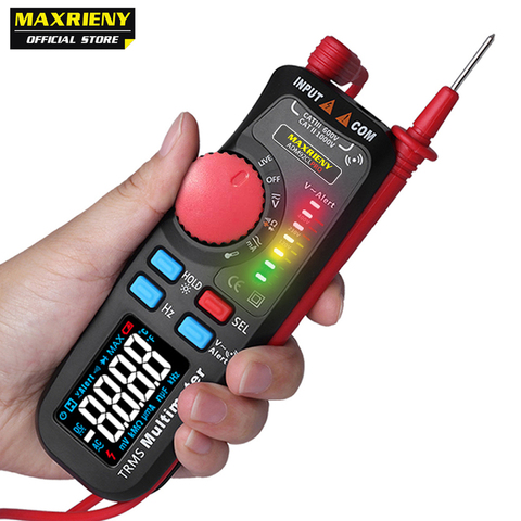 MAXRIENY-multímetro Digital 92CL-Pro, voltímetro con pantalla a Color de modo Dual, condensador, diodo de resistencia Hz, medidor de prueba NVC ► Foto 1/6