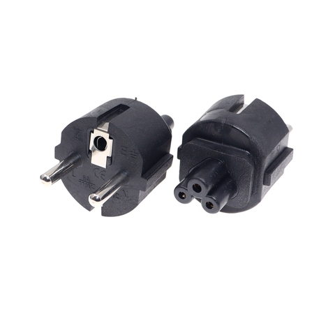 Adaptador de enchufe europeo CEE7/7 Schuko, 2 pines redondos a IEC320 C5, convertidor de CA de EU-C5 para ordenador portátil ► Foto 1/6